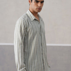 Sage Striped Linen Shirt (PRE-ORDER)