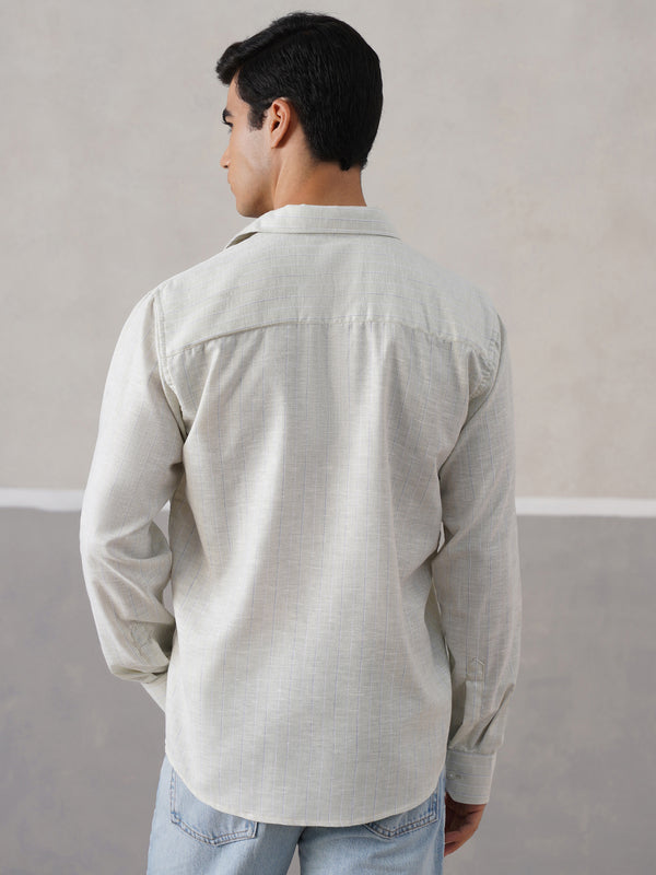 Pista Tone Pinstriped Linen Shirt (PRE-ORDER)