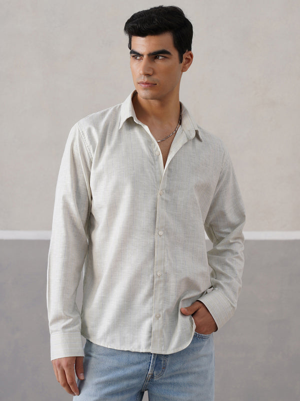 Pista Tone Pinstriped Linen Shirt (PRE-ORDER)