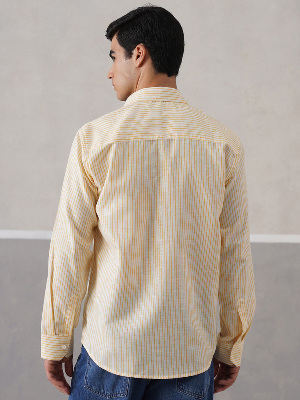 Yellow Striped Linen shirt (PRE-ORDER)